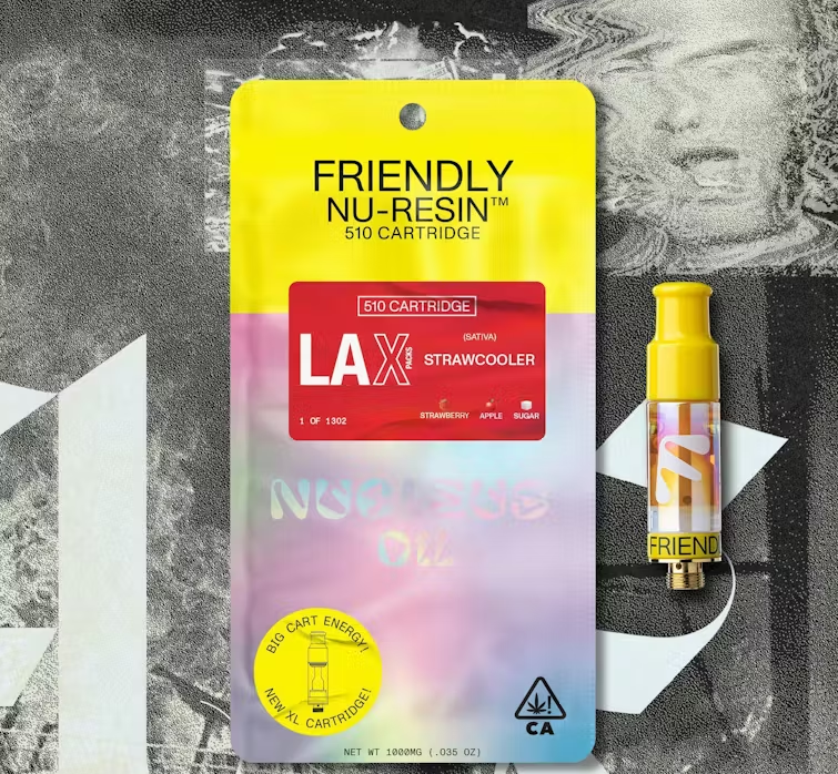 FRIENDLY BRAND X LAX PACKS - STRAWCOOLER NU-RESIN CART 1G