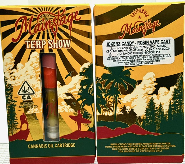 Mainstage | Jokerz Candy | 1G | Live Rosin | Cart