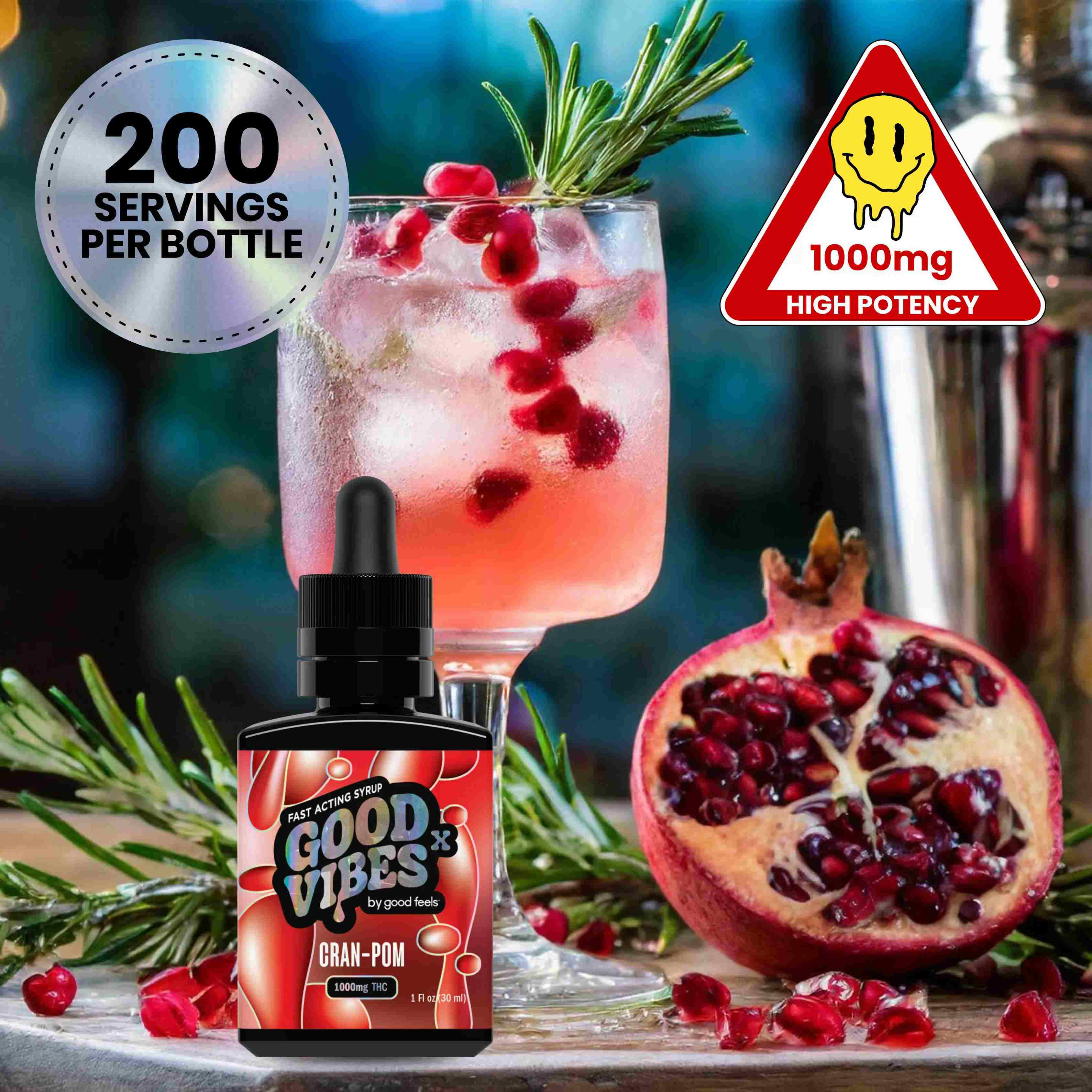 CRANBERRY POMEGRANATE DRINK ENHANCER | 1000MG