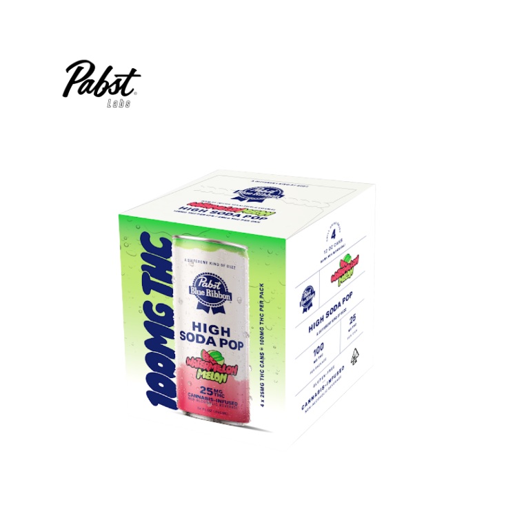 WATERMELON MELON 100MG 4 PACK INFUSED SODA