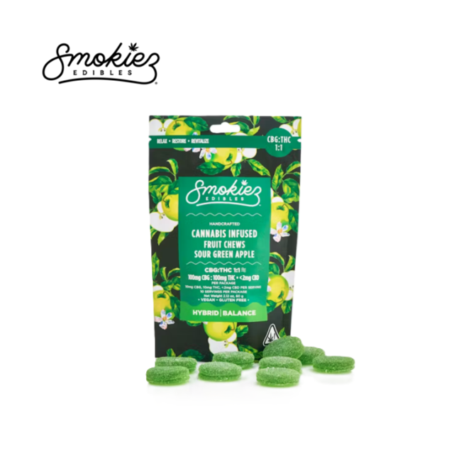 Smokiez: Sour Green Apple - Fruit Chews