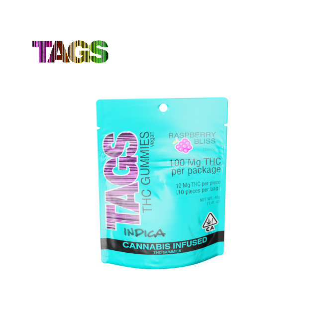 RASPBERRY BLISS  100MG  10 PACK GUMMIES