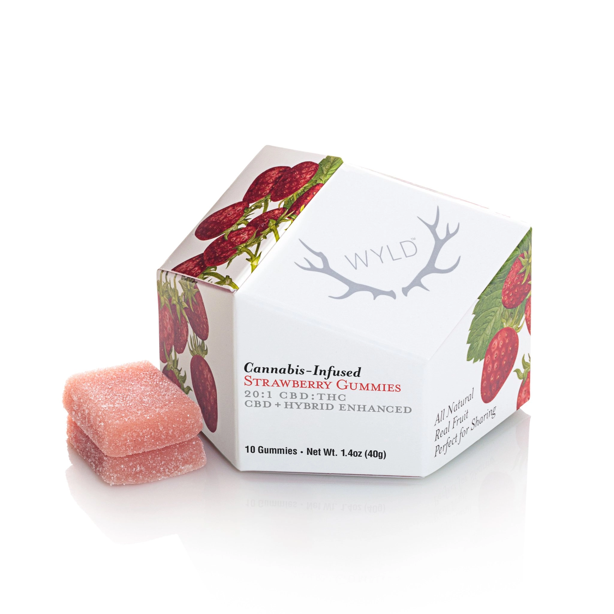 STRAWBERRY CBD:THC 10PC (10MG/100MG) GUMMY [H]