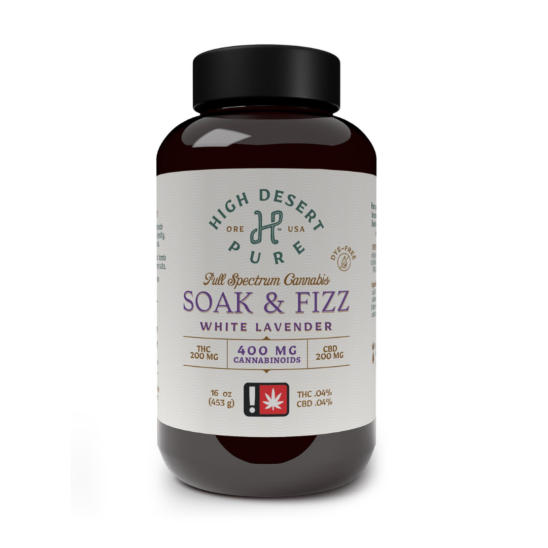 White Lavender Soak & Fizz (400 Mg)