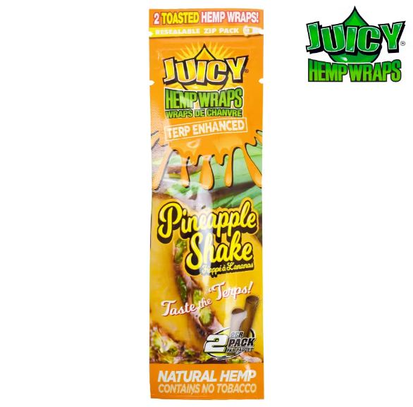 JUICY HEMP WRAPS PINEAPPLE SHAKE (2/PK)