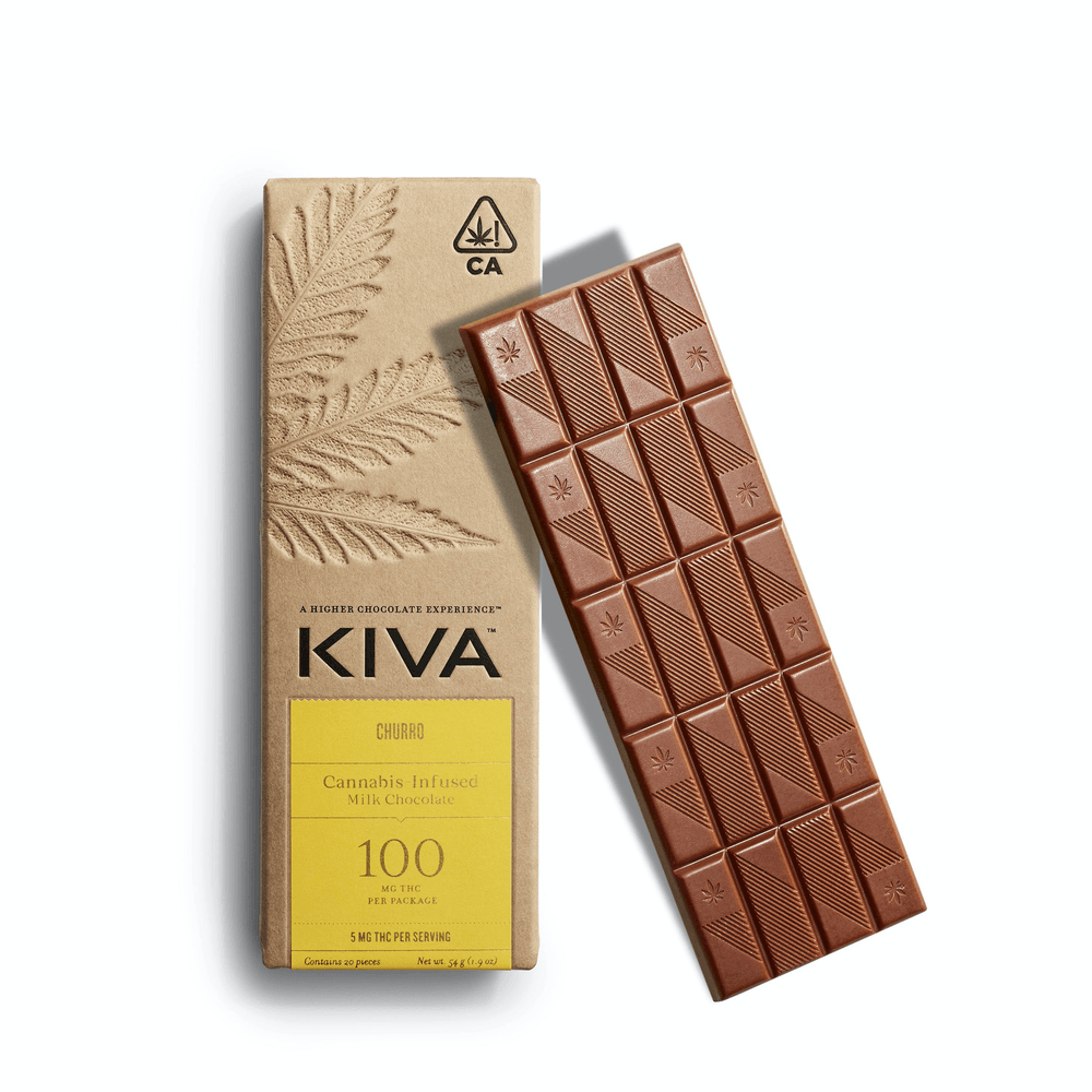KIVA BAR MILK CHOCOLATE CHURRO BAR 100MG (CHOCOLATE)