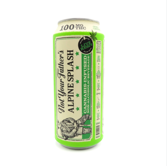 NOT YOUR FATHERS ALPINE SPLASH 16OZ SODA 100MG + CAFFEINE