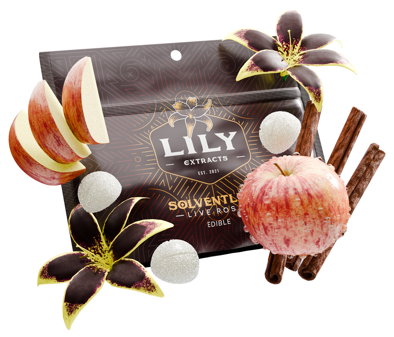 Apple Kush Crumble | Live Rosin Pectin Chews | 100mg