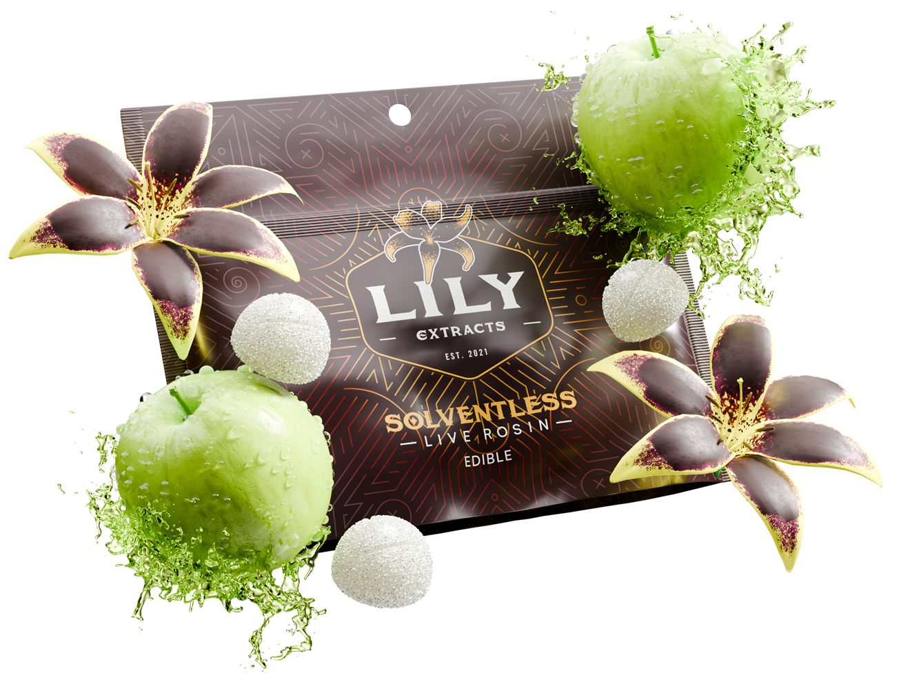 Sour Apple 4 Daze | Live Rosin Pectin Chews | 100mg