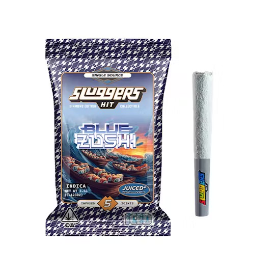 Sluggers Hit - Infused Preroll - 0.7G 5PK - Diamond Edition - Blue Zushi