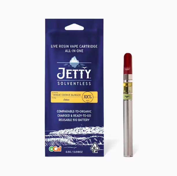 JETTY CARTRIDGE .5G SOLVENTLESS TANGIE COOKIE BURGER ALL IN ONE