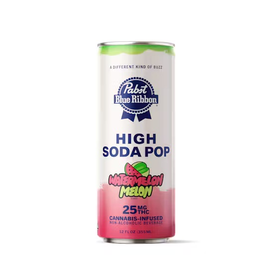 Pabst Labs - Infused High Soda Watermelon Melon 25MG Single Can