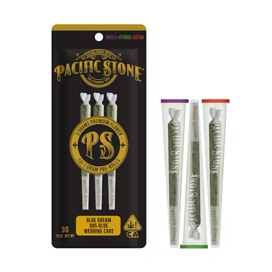 Pacific Stone Preroll 1.0G Legend Variety 3-PACK 3.0G
