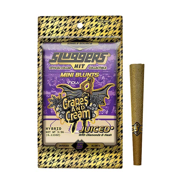 Sluggers Hit - Infused Preroll - 0.7G 5PK - Mini Blunts - Grapes & Cream