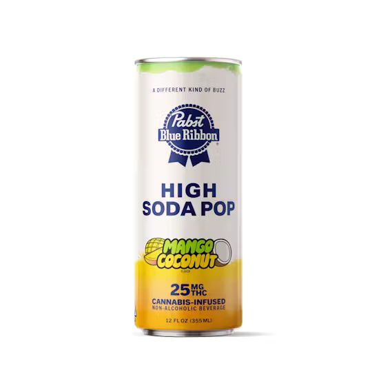 Pabst Labs - Infused High Soda Mango Coconut 25MG Single Can