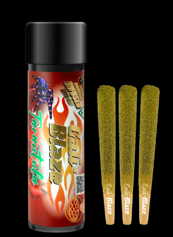 CALI BLAZE | 3G 3PK INFUSED PRE ROLL -BLUEBERRY-  APPLE FRITTER