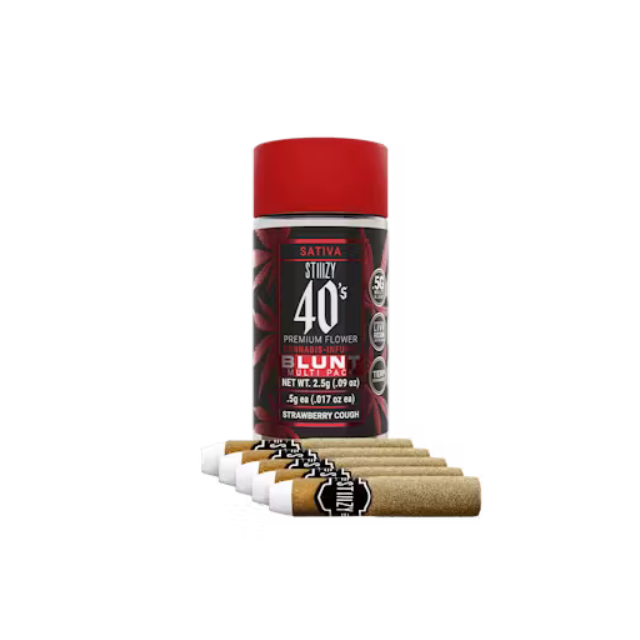 STIIIZY 40'S | INFUSED STRAWBERRY COUGH BLUNT - 5 PACK | 2.5G