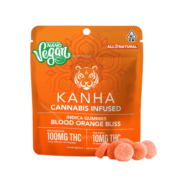 KANHA | NANO VEGAN | BLOOD ORANGE BLISS | 100MG | INDICA | 10 PK