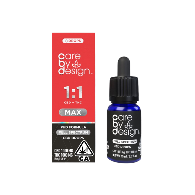 CARE BY DESIGN | FULL SPECTRUM | MAX 1:1 CBD| 15ML TINCTURE