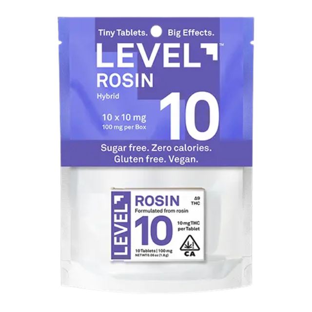 LEVEL | 10 | ROSIN | 100MG TABLETS | 10PK