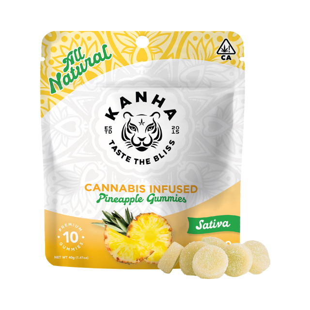 KANHA | CLASSIC | PINEAPPLE | SATIVA | 100MG | 10 PK