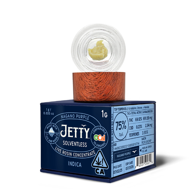 Jetty | Nagano Purple | Indica | 1G Solventless Rosin