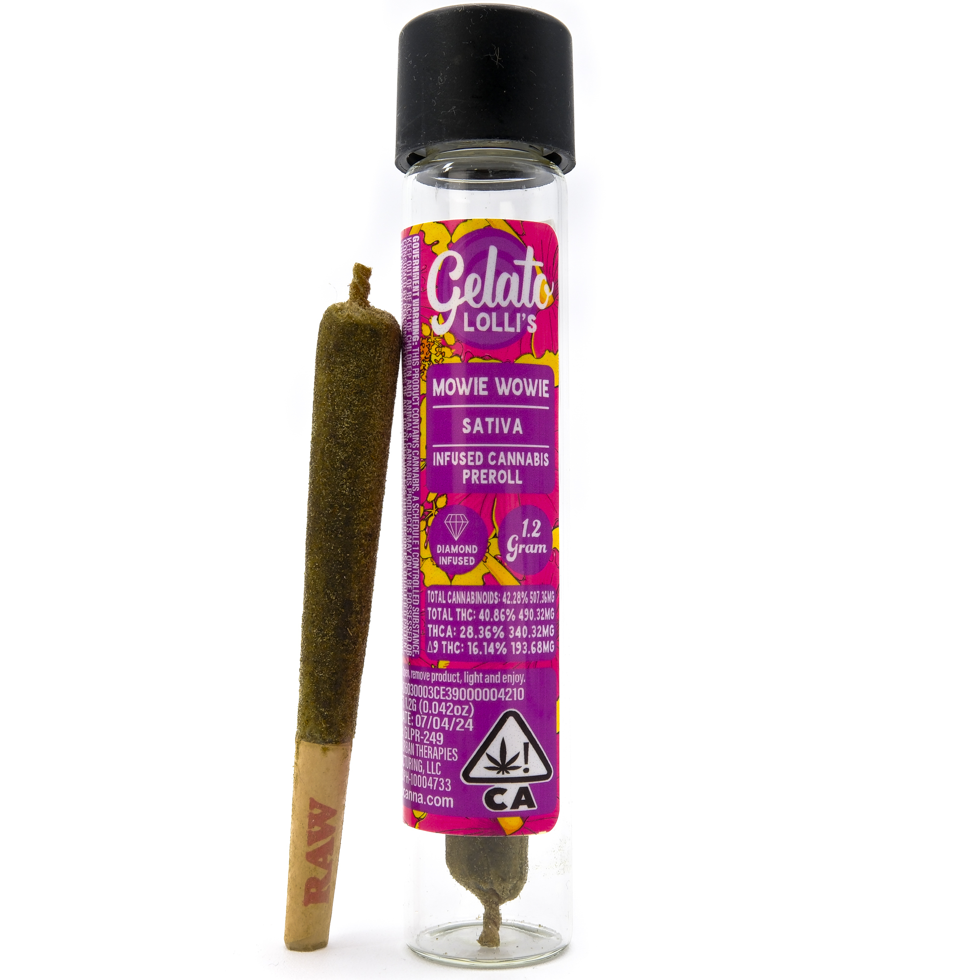 Gelato | 1.2G Infused Preroll | Lolli Mowie Wowie | Single