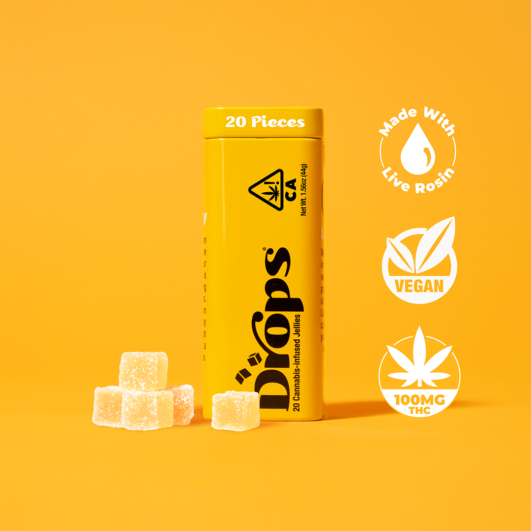 Drops | Lemon Gummies | 100MG THC | 20 Pack