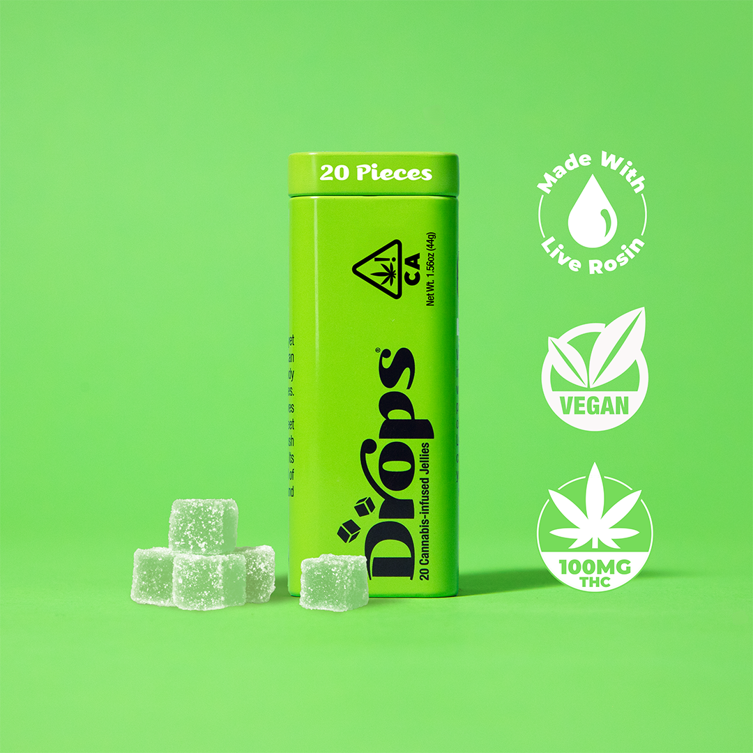 Drops | Lime Gummies | 100MG THC | 20 Pack