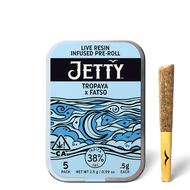 Jetty | Tropaya X Fatso | Indica | 5PK | .5g Lr Prerolls