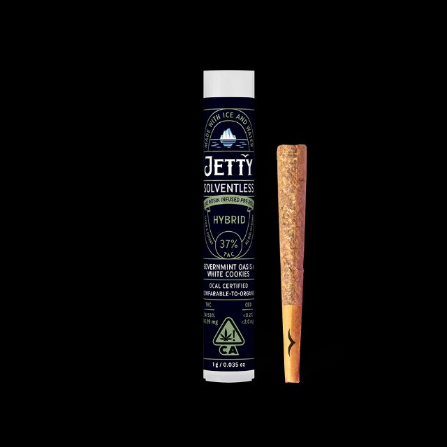 Jetty | Government Oasis X White Cookies | Hybrid | 1G Solventless Rosin Preroll