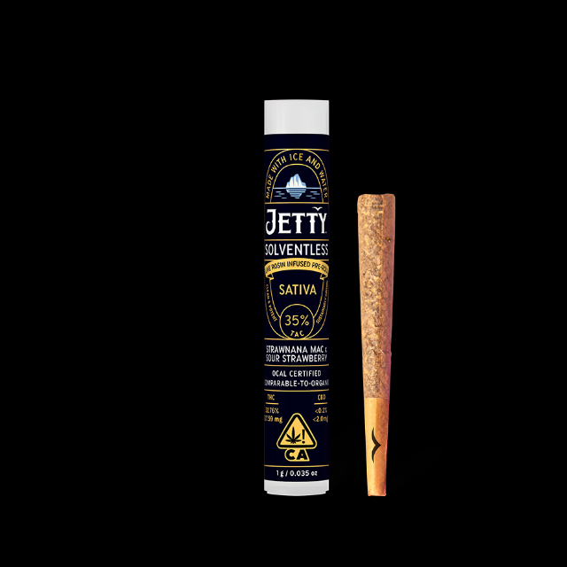 Jetty | Strawnana Mac X Sour Strawberry | Sativa | 1G Solventless Rosin Preroll