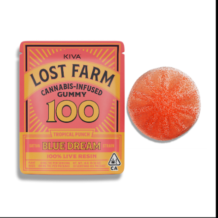 Lost Farms | Tropical Punch Blue Dream | Sativa | 100MG THC Single Gummy