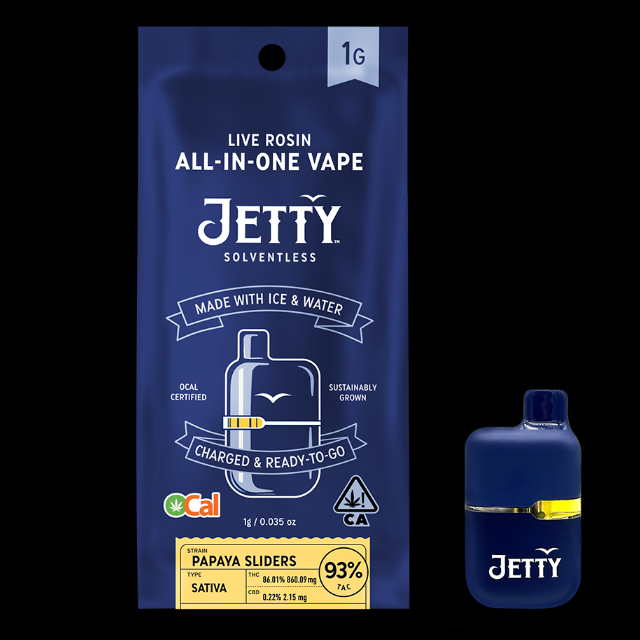 Jetty | Papaya Sliders | Solventless | 1G Mini Tank