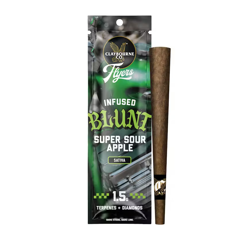 Claybourne Co. | Flyers | Infused Blunt | 1.5G | Super Sour Apple