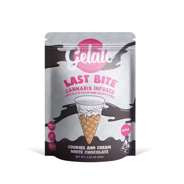 Gelato | Last Bite Cones | Cookies And Cream | 10PK