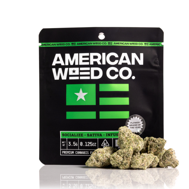 American Weed Co. | Citrus Bomb | 3.5G Diamond Infused Flower