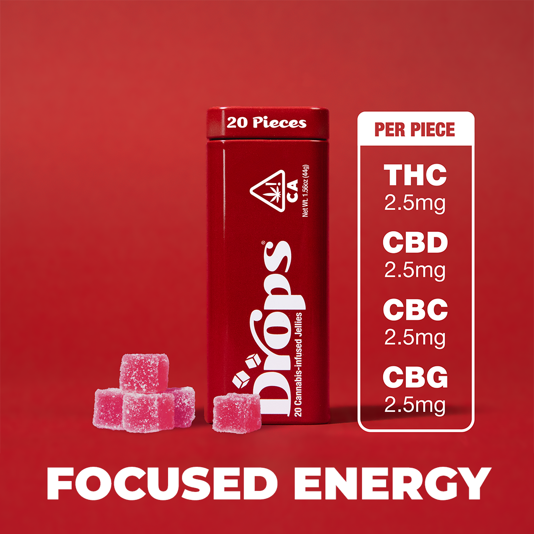 Drops | Enhanced Cranberry | 1:1:1:1 | THC|CBD|CBC|CBG | 20PK