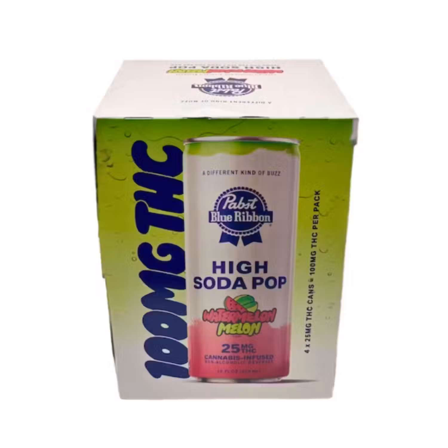 Pabst Blue Ribbon | Watermelon Melon | 25MG | 4PK