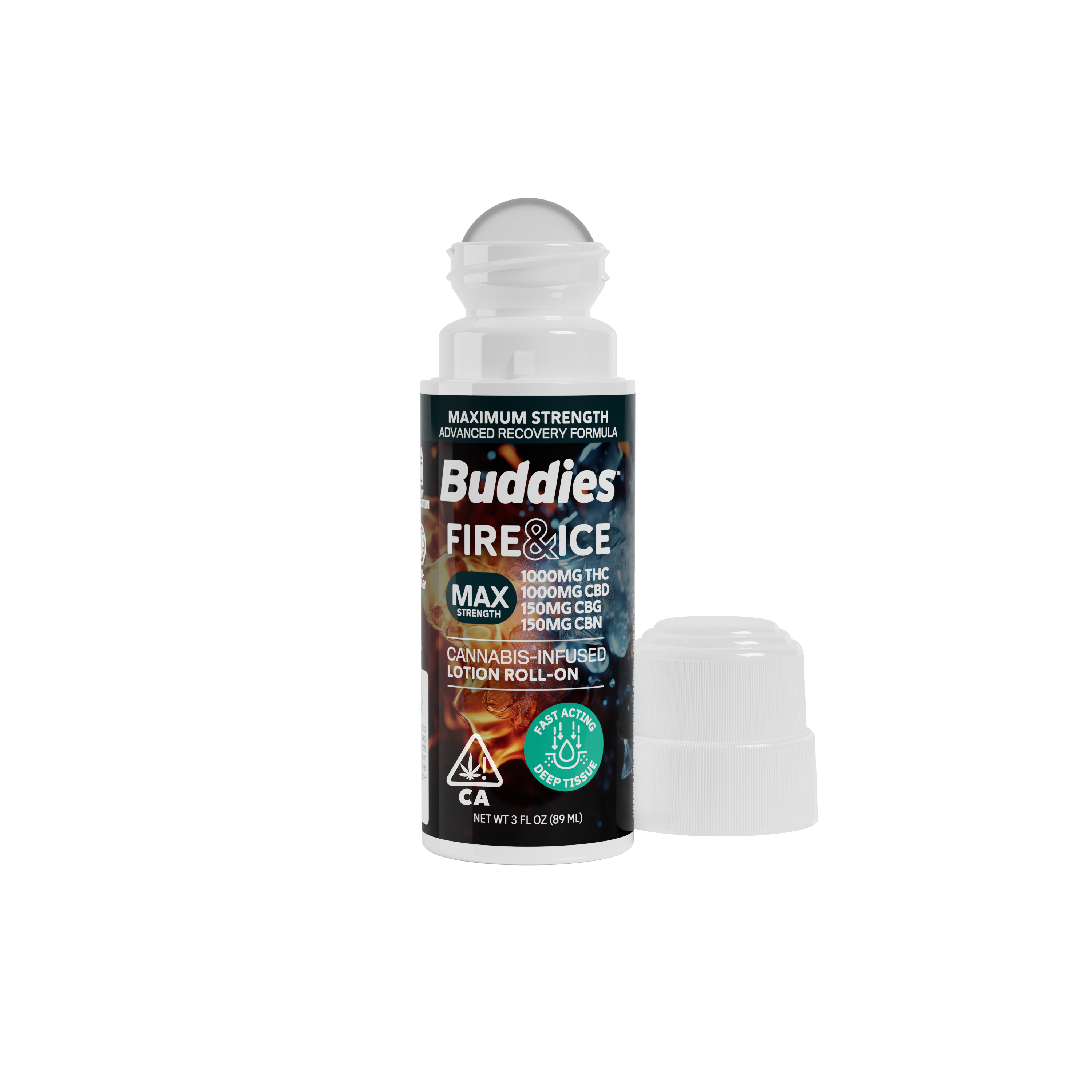 Buddies | Fire & Ice Topical | Max THC/CBD/CBG/CBN | 2300MG | 3OZ