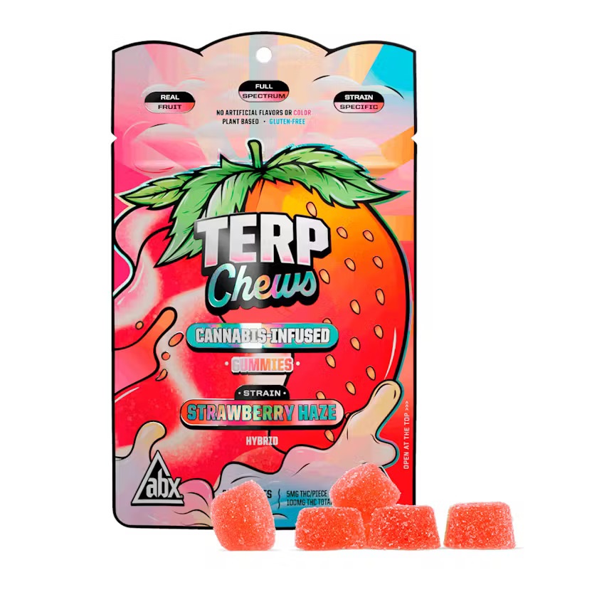 Abx | Terp Chews | Strawberry Haze | 20CT | 100MG Per Package