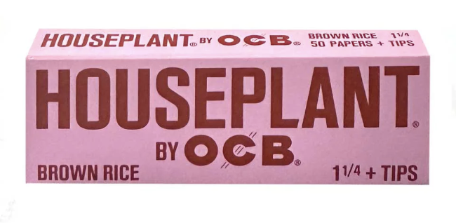Ocb Houseplant | Brown Rice  | 50 Papers + Tips | 1 1/4 Size