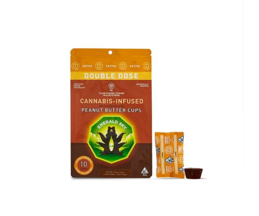 Sativa Milk Chocolate Peanut Butter Cups - 100MG 10 Count
