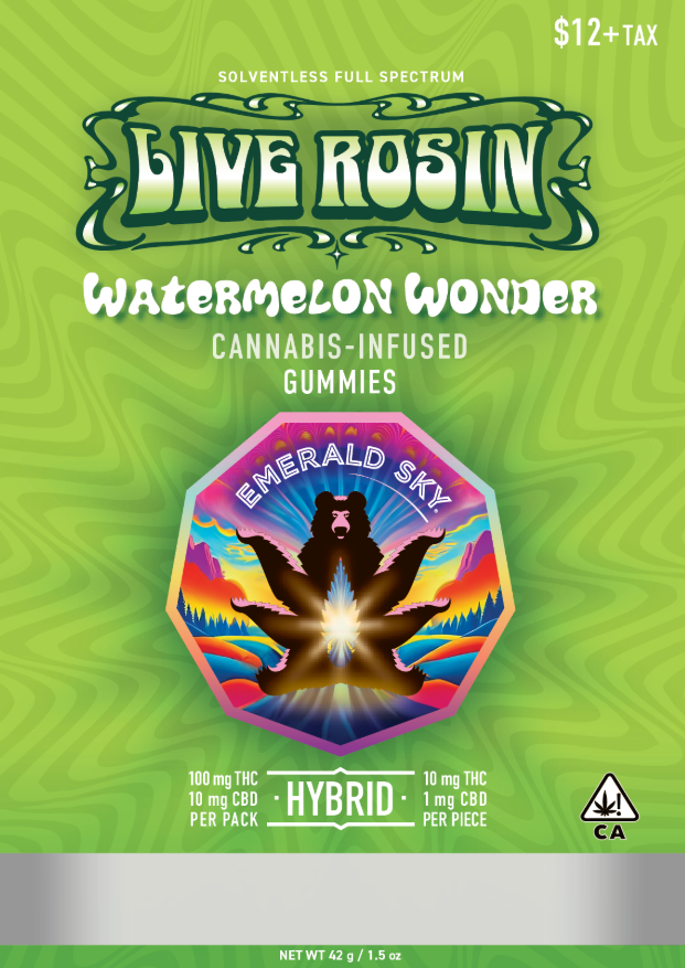Watermelon Wonder - 100MG Live Rosin Hybrid Gummies