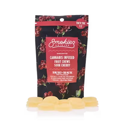 THCV Cherry Fruit Chews - 100MG THC 50MG THCV