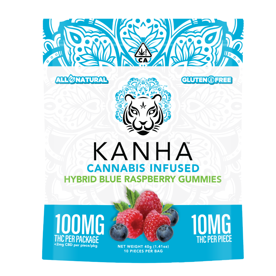 Kanha - Hybrid Blue Raspberry Gummies 100MG