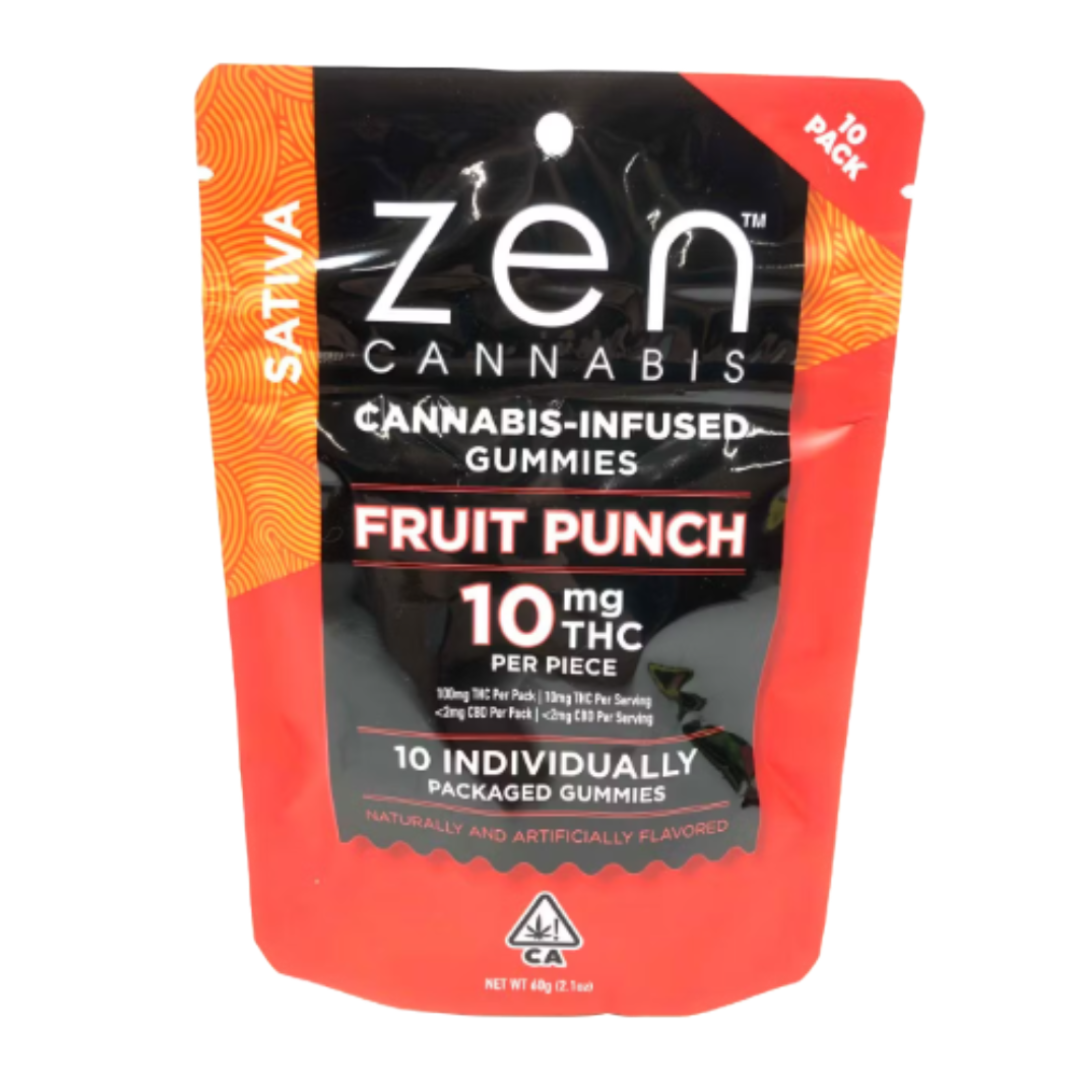 Zen - Sativa Fruit Punch Gummies 100MG
