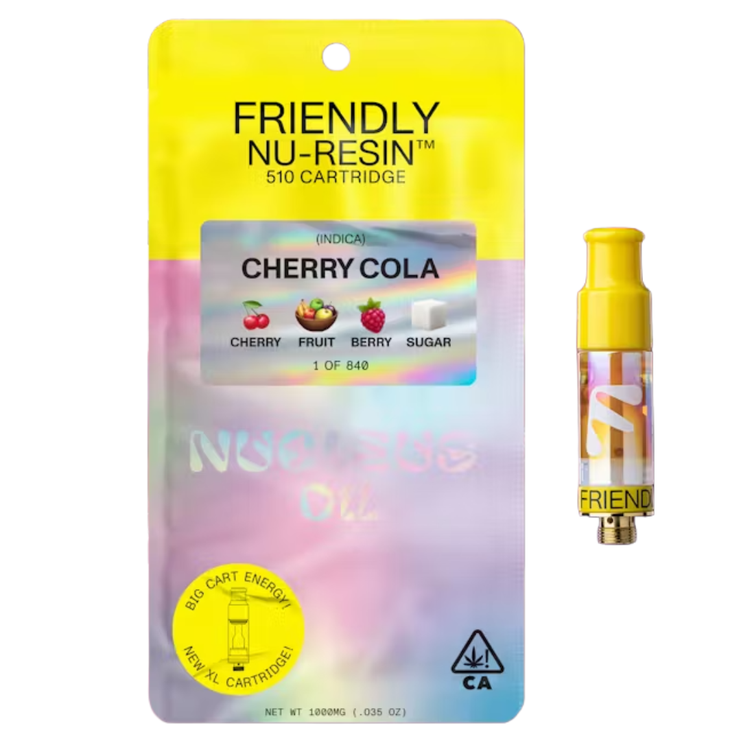 Friendly - Cherry Cola Nucleus Cured Resin 510 Cart 1000MG