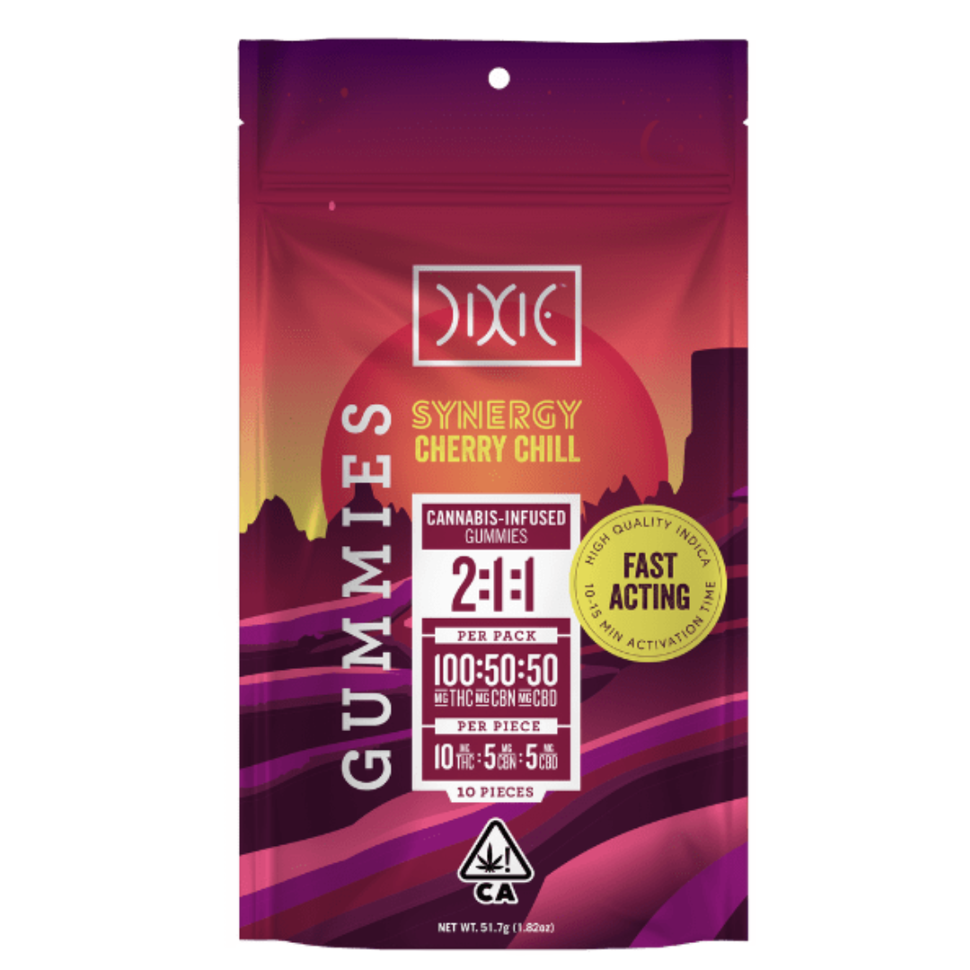 Dixie - Cherry Chill Gummies 2:1:1 THC:CBD:CBN