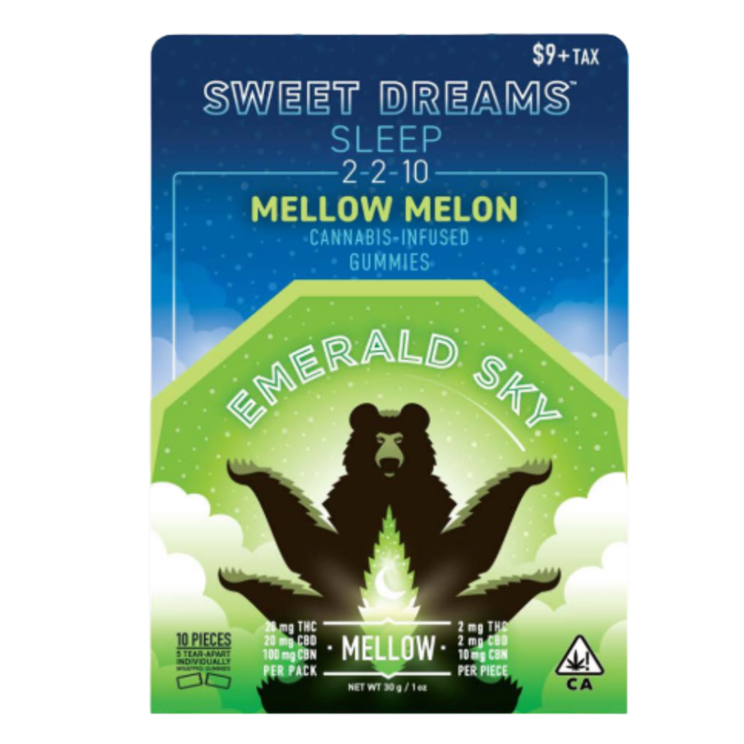 Emerald Sky - Mellow Melon 2:2:10 THC:CBD:CBN Gummies 5 Pack